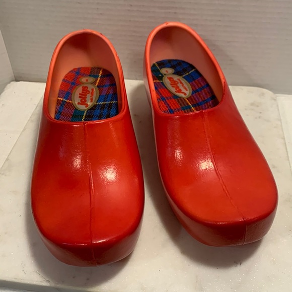 Jollys Shoes Vintage 98s Red Jollys Mit Fubet Garden Clogs 8 New